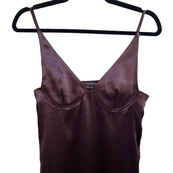 NWT Olivaceous Burgundy Purple Wine Satin Slip Dress Spaghetti Strap Small - Picture 11 of 14